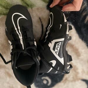Nike Alpha Menace 3 Shark Black Football Cleats, 4Y
